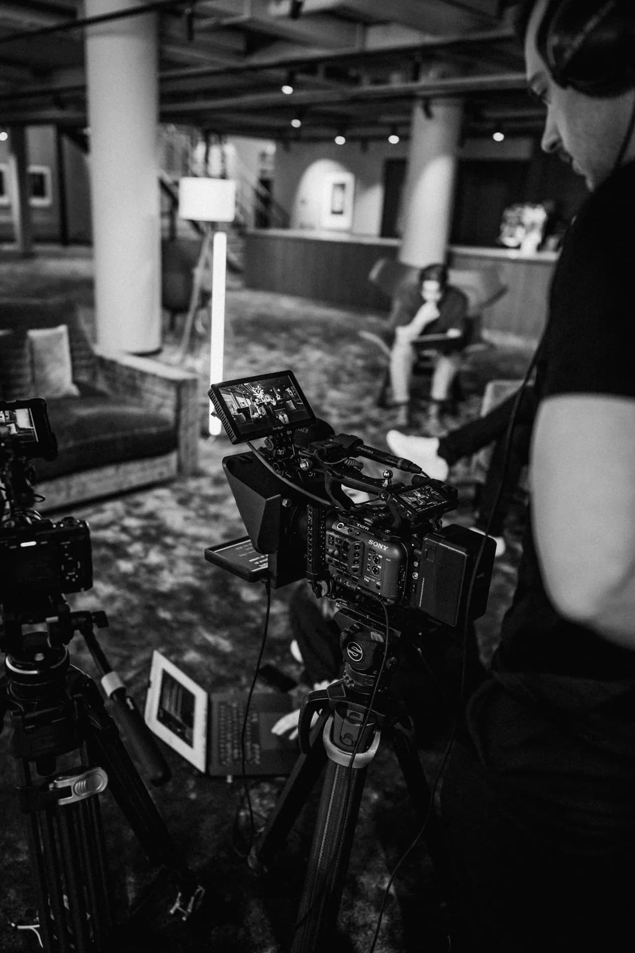 Filminspelning i LAB37s studio i Stockholm